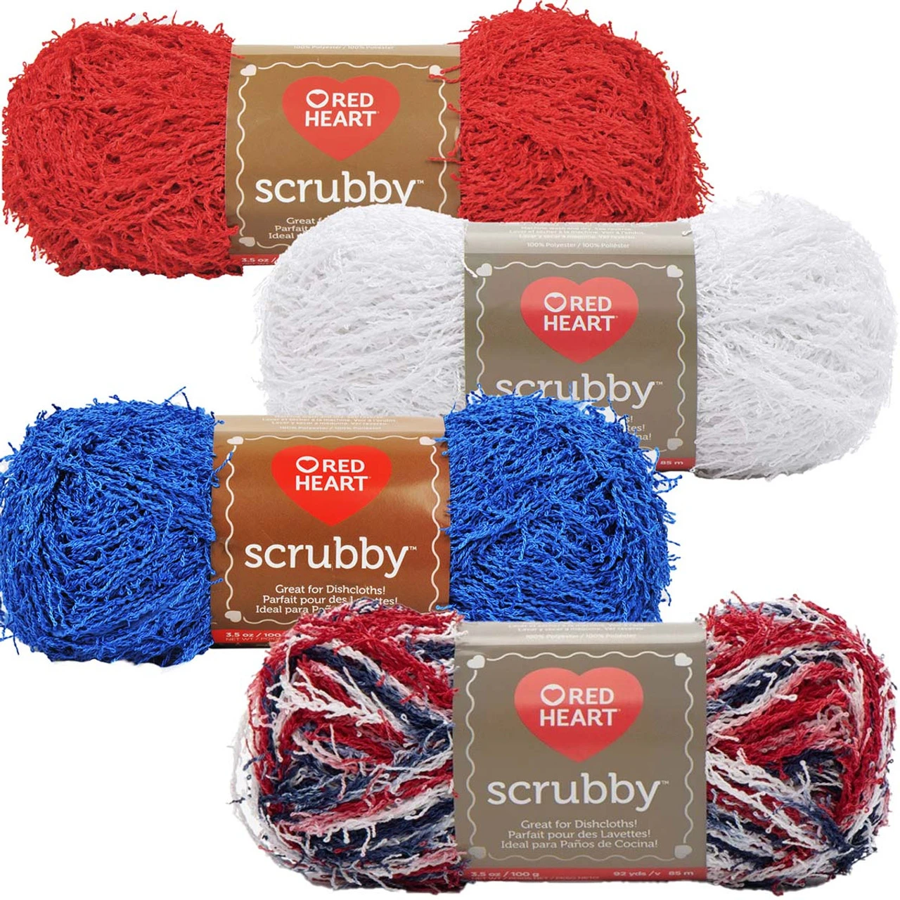 Red Heart Scrubby Americana Yarn Pack 3 Red Heart Scrubby Americana Yarn Pack