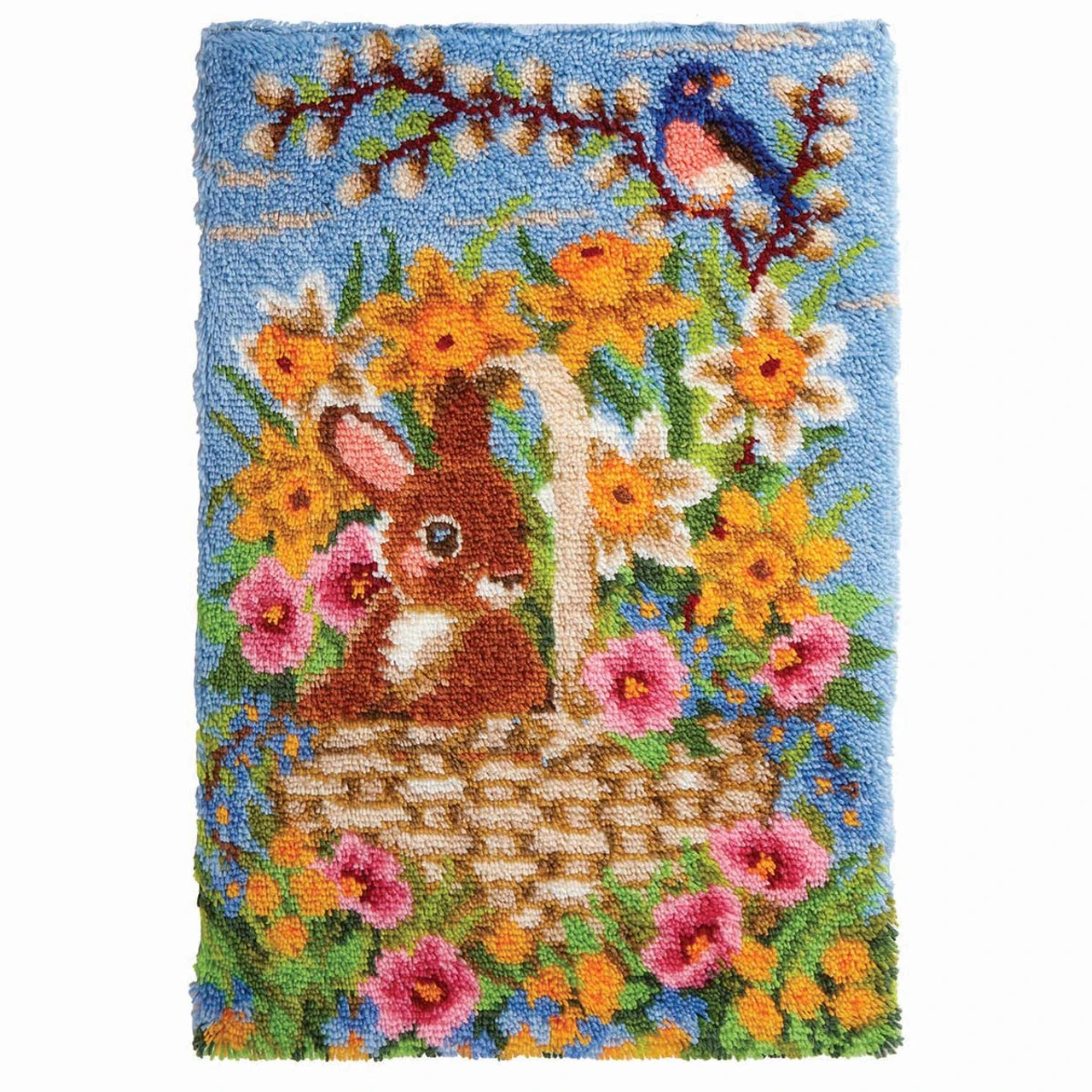 Herrschners Bunny & Blooms Latch Hook Kit