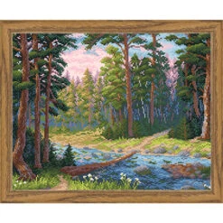 Collection D'Art Forested River Diamond Painting