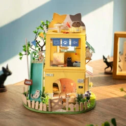 Robotime Cat House Model - Paper -Robotime Zone 041241 5 23802.1664847964