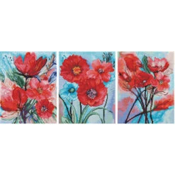 Diamond Art Triptych Red Poppies Diamond Painting