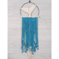 Solid Oak Whale Tail Wall Hanging Macrame -Robotime Zone 042399 2 90369.1684850897
