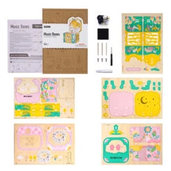 Robotime Dancing Ballerina Music Box Model - Wood -Robotime Zone 042452 5 47925.1664848053