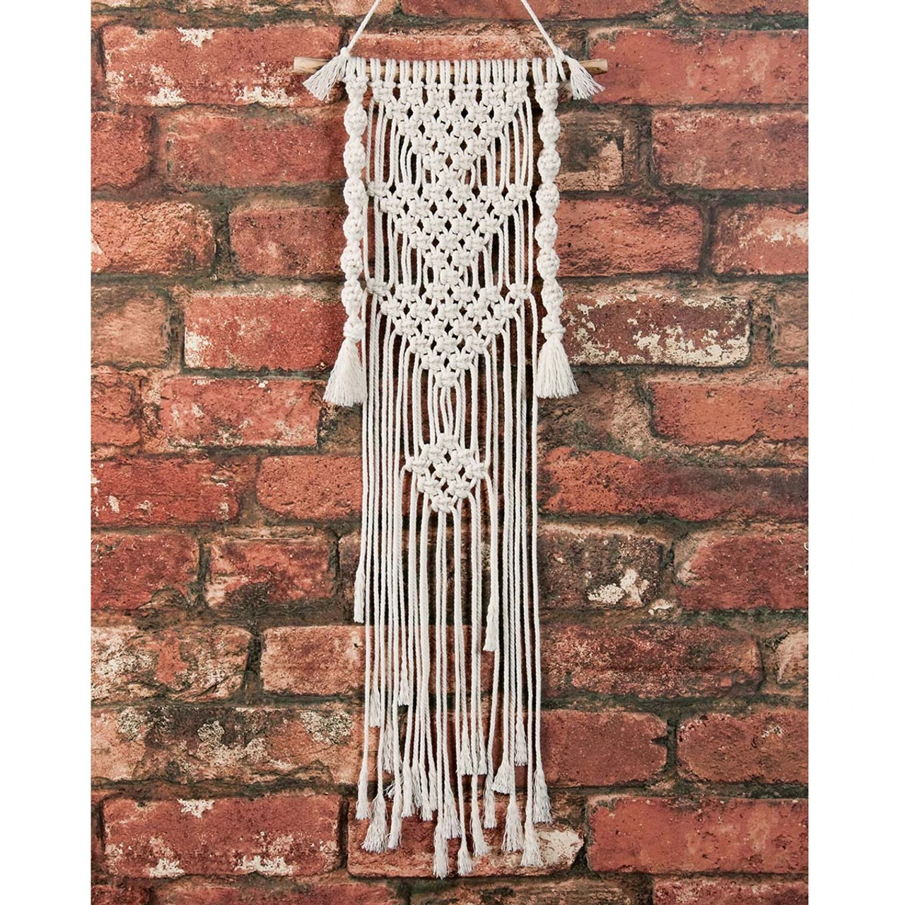 Solid Oak Three Triangles Macrame 3 Solid Oak Three Triangles Macrame