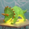 Papercraft World Triceratops 3D Lamp Model - Paper -Robotime Zone 042573 76210.1663108450