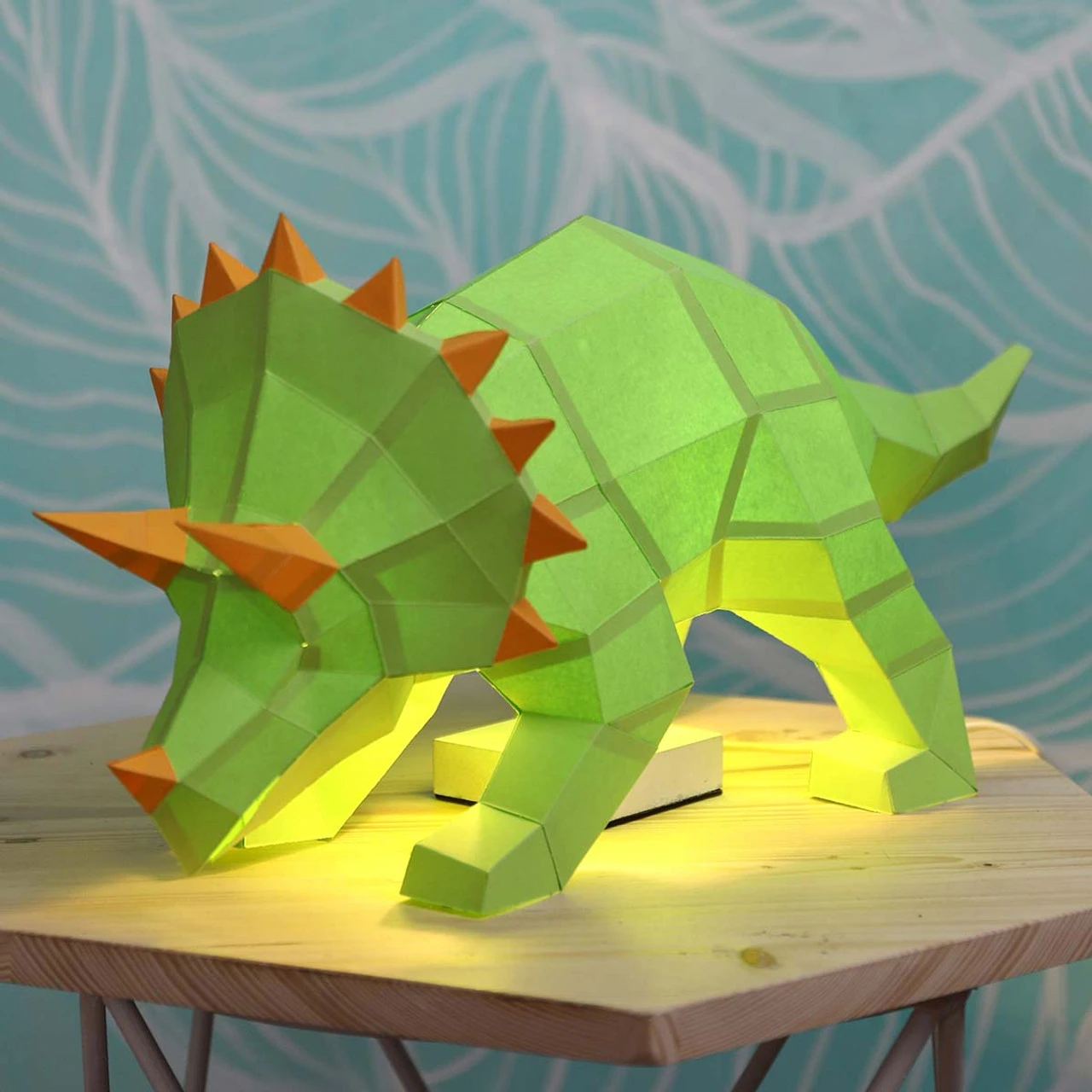 Papercraft World Triceratops 3D Lamp Model - Paper 3 Papercraft World Triceratops 3D Lamp Model - Paper