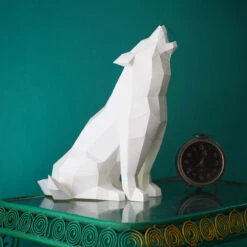 Papercraft World Wolf 3D Lamp Model - Paper -Robotime Zone 042574 3 56120.1663108434