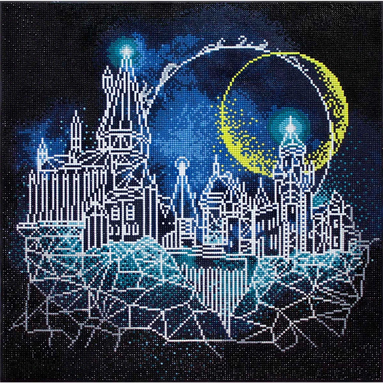 Crystal Art Moon Over Hogwarts Diamond Painting 3 Crystal Art Moon Over Hogwarts Diamond Painting