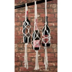 Solid Oak Bottle Bags Kit Macrame -Robotime Zone 042633 2 42466.1684851229