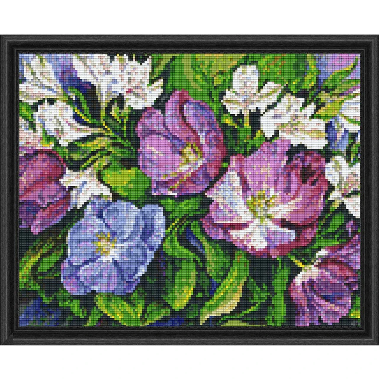 PixelHobby Purple Tulips & White Alstroemeria Mosaic Art Kit 3 PixelHobby Purple Tulips & White Alstroemeria Mosaic Art Kit