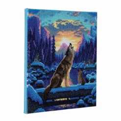 Crystal Art Howling Wolves Diamond Painting -Robotime Zone 043138 2 59433.1696263479