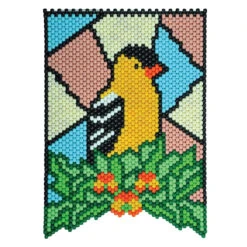 Herrschners Stained Glass Finch Pony Bead Kit