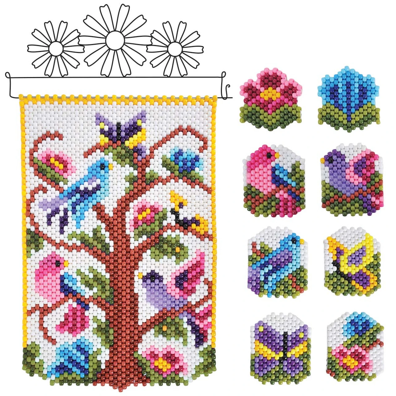 Herrschners Tree Of Life Banner & Ornaments, Set Of 2 Pony Bead Kit 3 Herrschners Tree Of Life Banner & Ornaments, Set Of 2 Pony Bead Kit