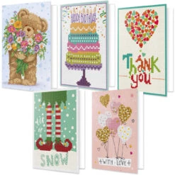 Diamond Dotz All Occasion Card Pack, Set Of 5 Diamond Painting