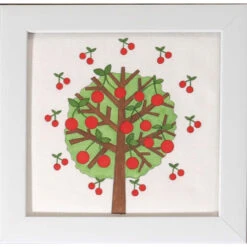 Herrschners Summer Tree With Frame Stamped For Painting