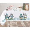Herrschners Snowy Penguins Tablecloth Stamped Cross-Stitch -Robotime Zone 102690P 76618.1693406088