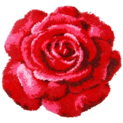 Vervaco Red Rose Latch Hook Kit