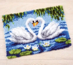 Vervaco Two Swans Latch Hook Kit