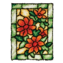 Sundance Stained Glass Bouquet Latch Hook Kit