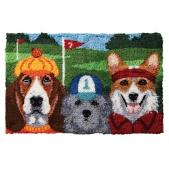 Herrschners Golfing Trio Latch Hook Kit