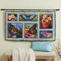 Herrschners Butterfly Floral Montage Latch Hook Kit -Robotime Zone 132106 2 12264.1693411604