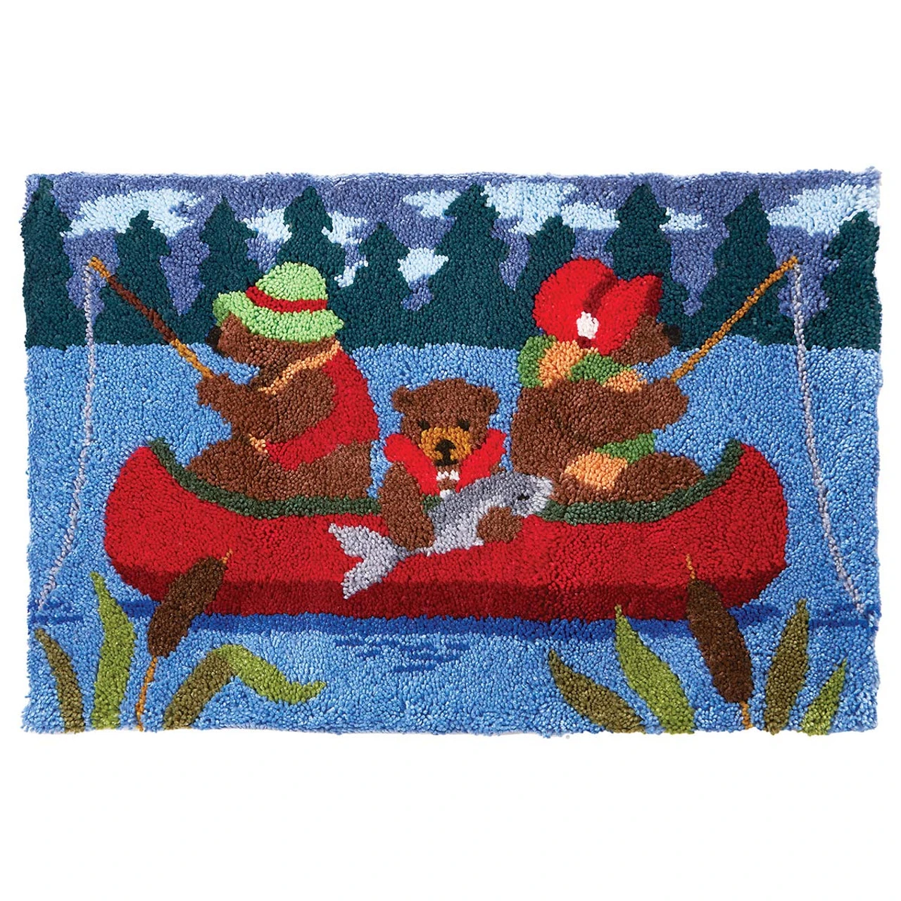 Herrschners Boating Bears Latch Hook Kit 3 Herrschners Boating Bears Latch Hook Kit