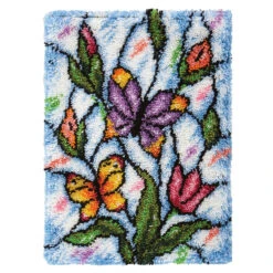 Sundance Butterfly Stained Glass Latch Hook Kit