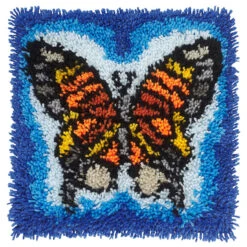 Leisure Arts Butterfly Pillow Latch Hook Kit
