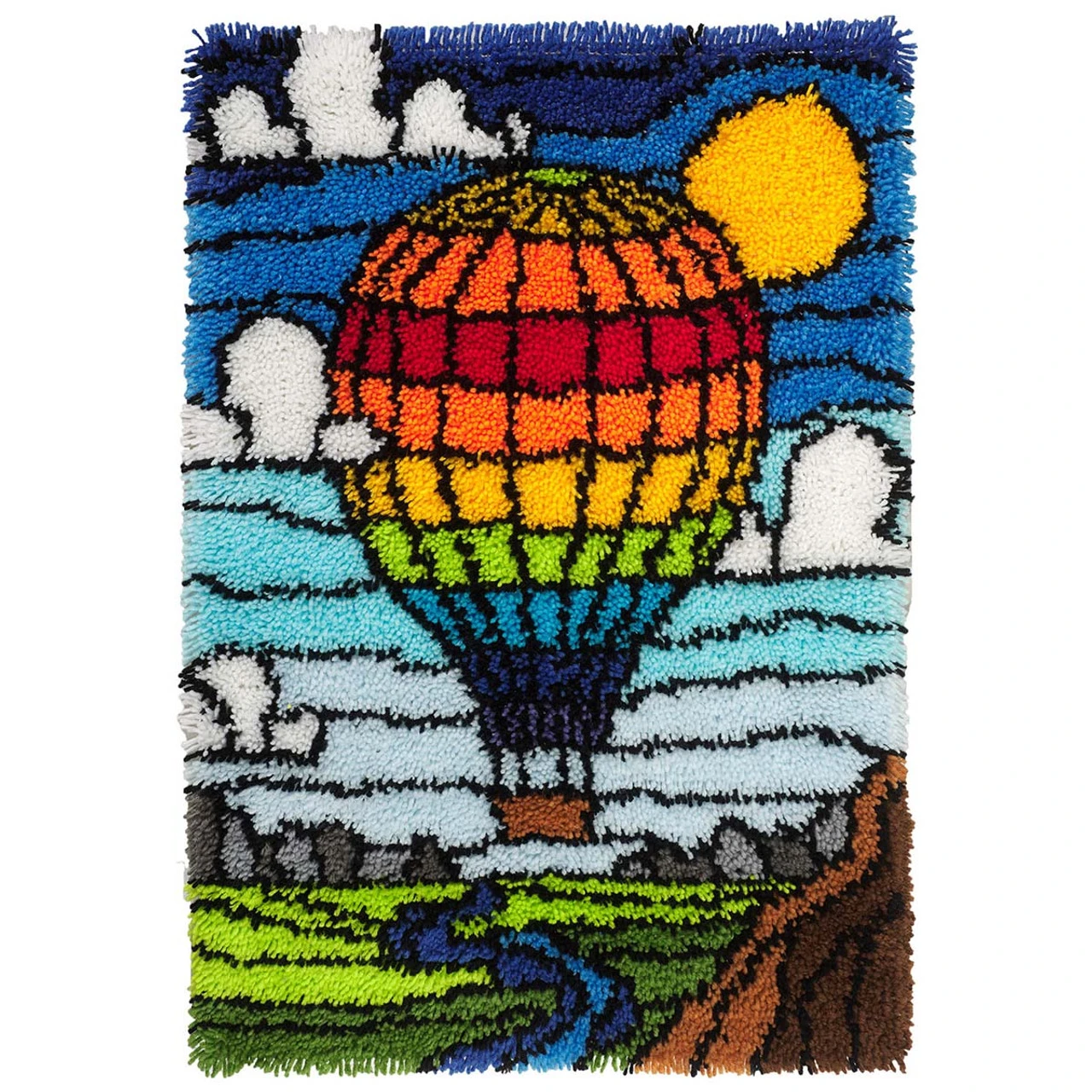 Leisure Arts Hot Air Balloon Latch Hook Kit