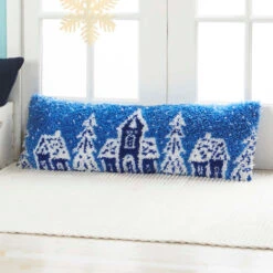 Herrschners Snow Village Draft Dodger Latch Hook Kit