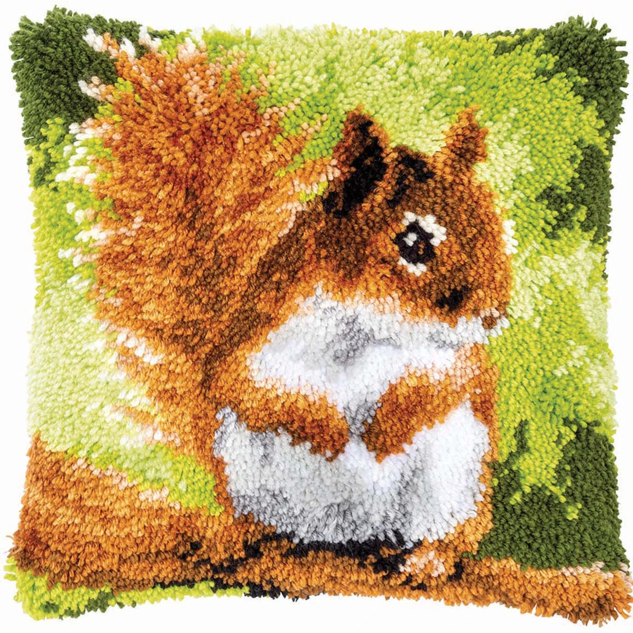 Vervaco Squirrel Pillow Cover Latch Hook Kit
