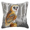 Orchidea Owl Pillow Cover Stamped Cross-Stitch Kit -Robotime Zone 140626 20975.1693413659