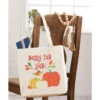 Herrschners Happy Fall Y'all Canvas Tote Bag Stamped Cross-Stitch Kit