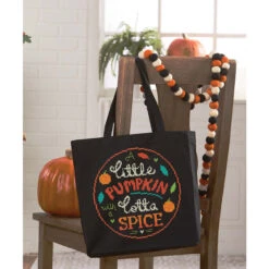 Herrschners Pumpkin Spice Canvas Tote Bag Stamped Cross-Stitch Kit