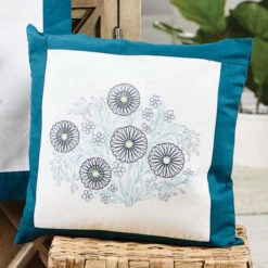 Nob Hill Dainty Petals Pillow Cover Stamped Embroidery Kit