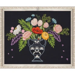 Herrschners Spring Bouquet Stamped Embroidery Kit