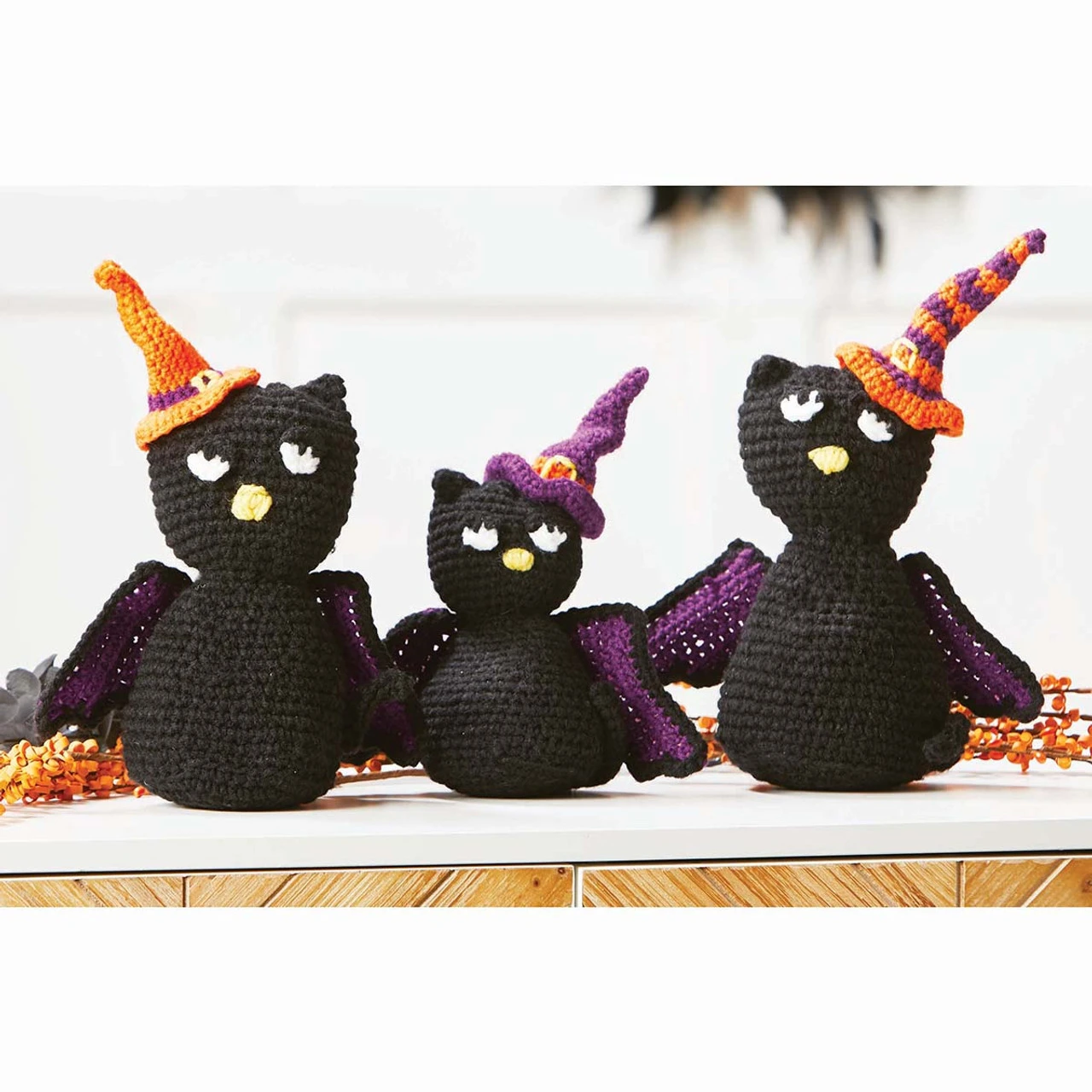 Herrschners Witchy Cat Trio Crochet Kit 3 Herrschners Witchy Cat Trio Crochet Kit