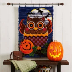 Herrschners Halloween Hoots Latch Hook Kit -Robotime Zone 178702 2 97559.1693418309