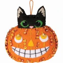 Bucilla Halloween Cats Felt & Sequin Kit 11 Bucilla Halloween Cats Felt & Sequin Kit -Robotime Zone 179649 5 72648.1693418411