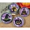 Herrschners Spellbound Tin Coasters Counted Cross-Stitch Kit -Robotime Zone 179826 44642.1693418430
