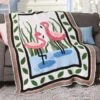 Herrschners Flamingos Afghan Crochet Kit -Robotime Zone 204541 66025.1693427688