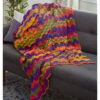 Red Heart Vibrant Stripes Throw Crochet Kit -Robotime Zone 205157 34754.1693428001