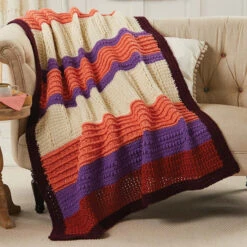 Herrschners Chrysanthemum Afghan Crochet Kit