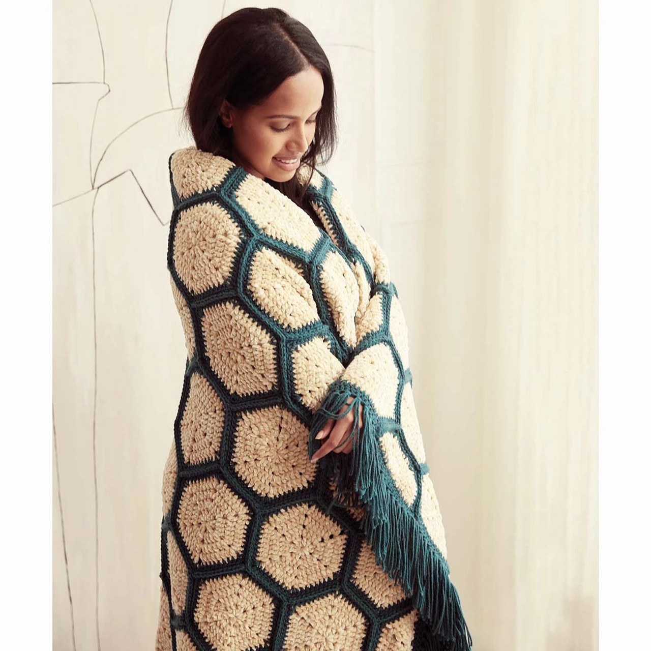 Bernat Velvet Honeycomb Blanket Crochet Kit 3 Bernat Velvet Honeycomb Blanket Crochet Kit