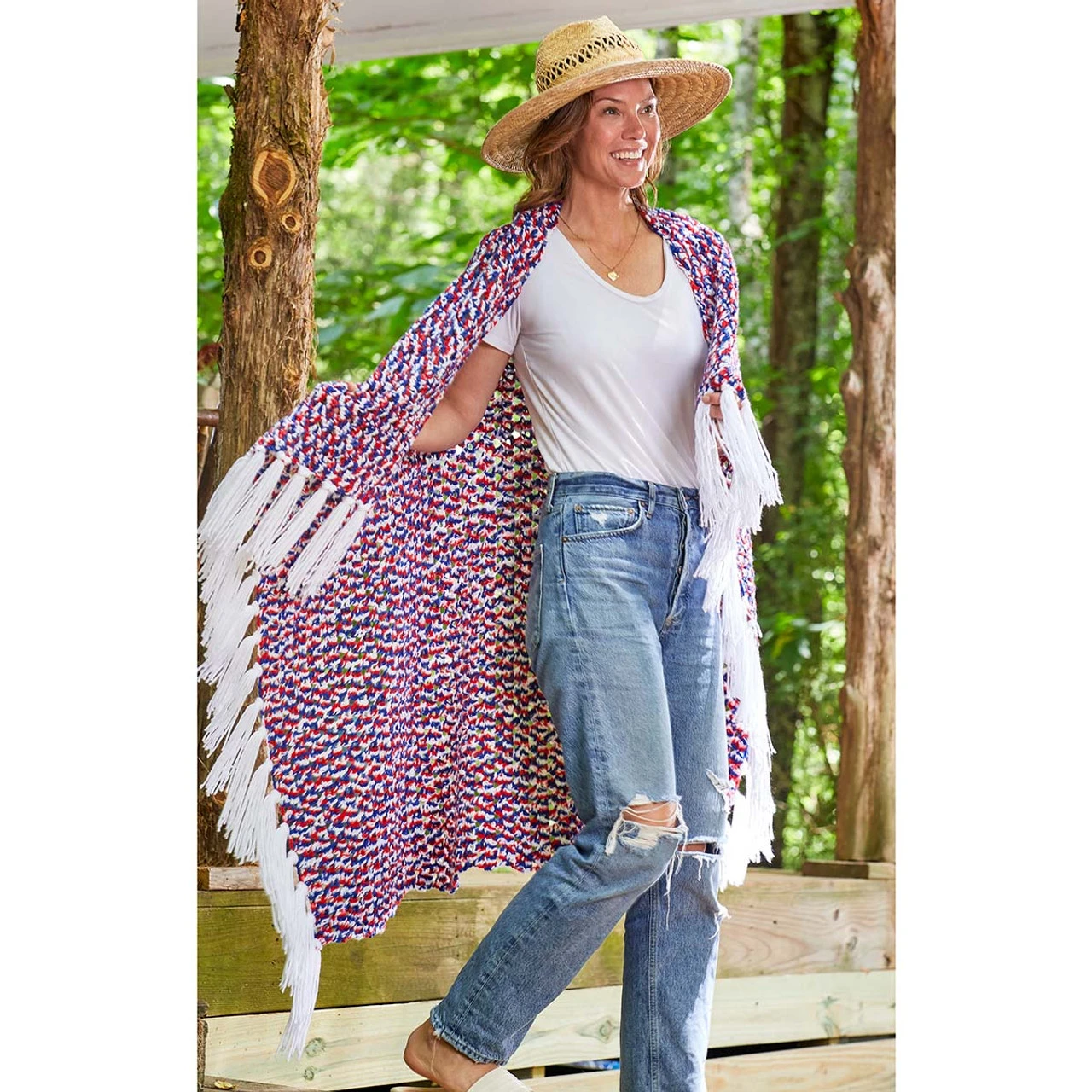 Premier® Premier Americana Fringe Throw Crochet Kit 3 Premier® Premier Americana Fringe Throw Crochet Kit