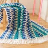 Caron Frenetic Stripes Mosaic Blanket Crochet Kit -Robotime Zone 205560 47473.1693428285
