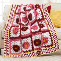 Herrschners Spring Squares Crochet Afghan Kit