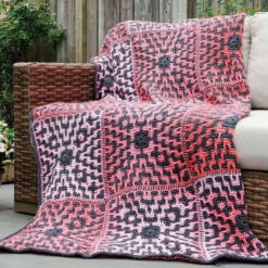 Red Heart Mosaic Motifs Blanket Crochet Kit