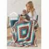 Herrschners Cherry Blossom Afghan Crochet Kit -Robotime Zone 206151 38064.1693428490