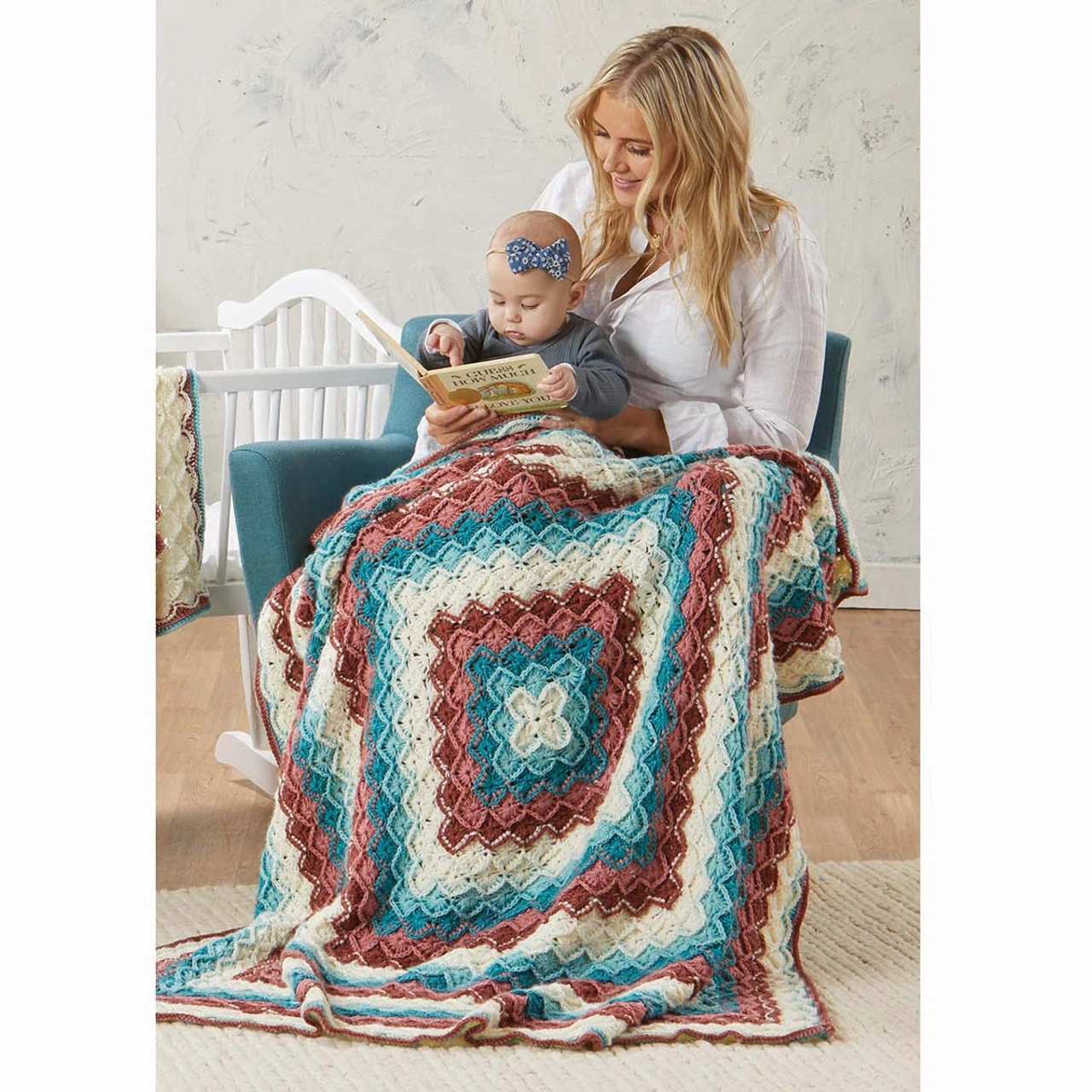 Herrschners Cherry Blossom Afghan Crochet Kit 3 Herrschners Cherry Blossom Afghan Crochet Kit